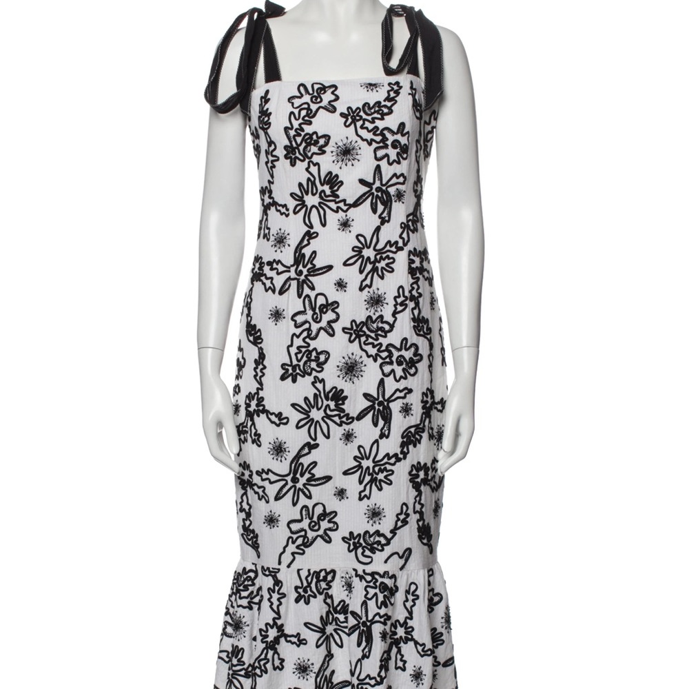 Black and White Tie Shoulder Rachel Zoe Dress Small